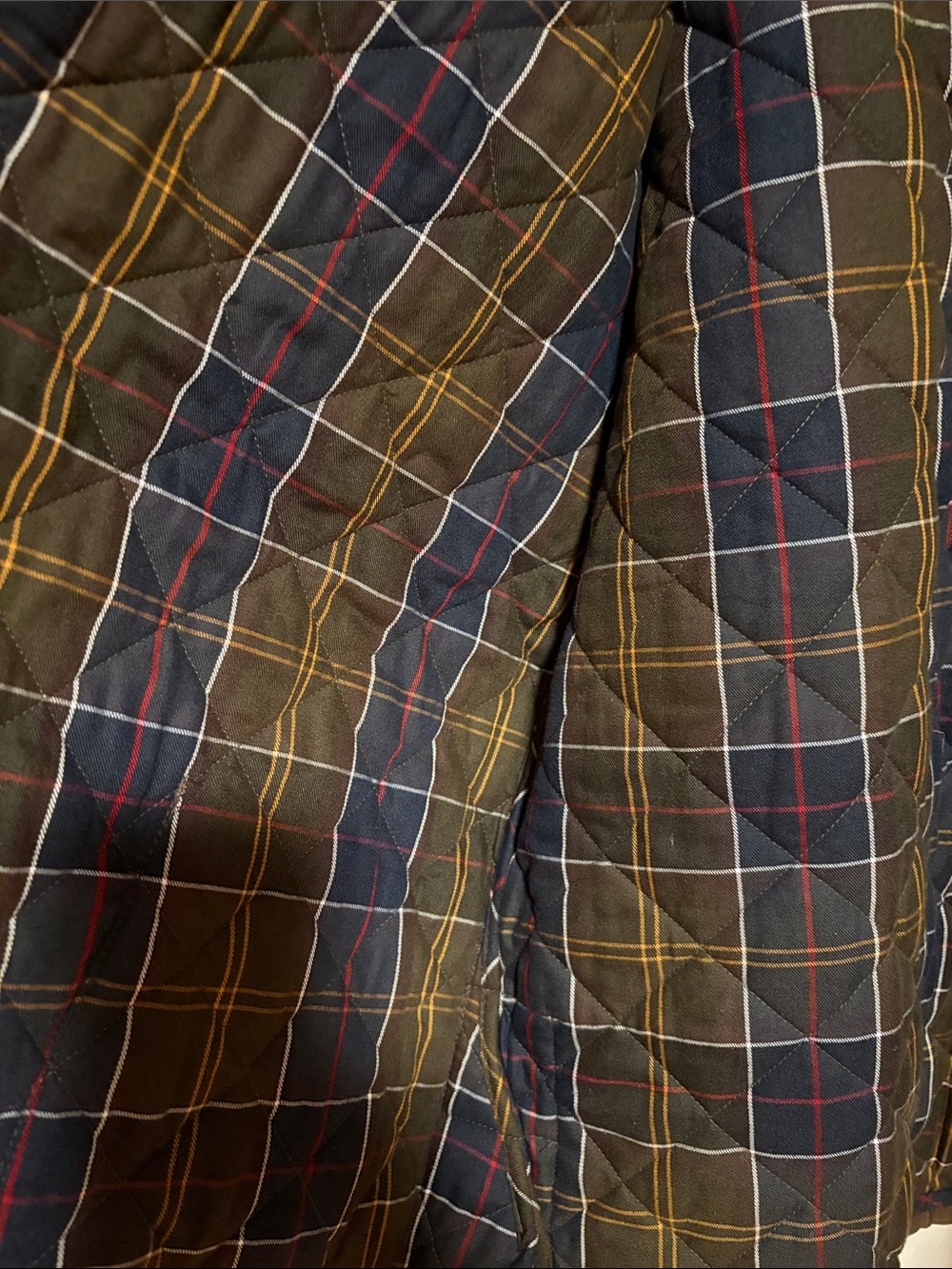 Barbour Quilted Dark Brown Jacket with Corduroy Collar - Picture 3 of 6
